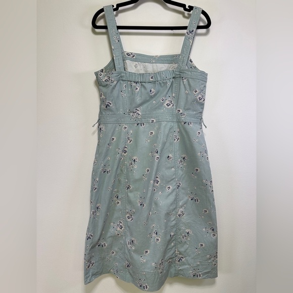 GAP | Overall Style Blue Floral Linen Blend Dress - Picture 6 of 7